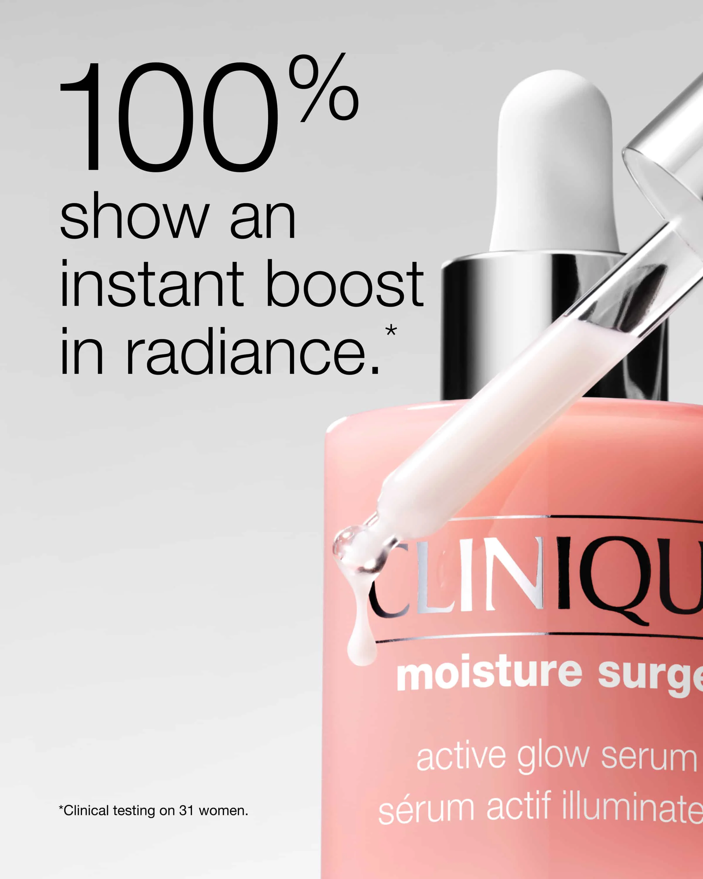 سرم آبرسان و درخشان‌کننده کلینیک Moisture Surge Active Glow - تصویر 4