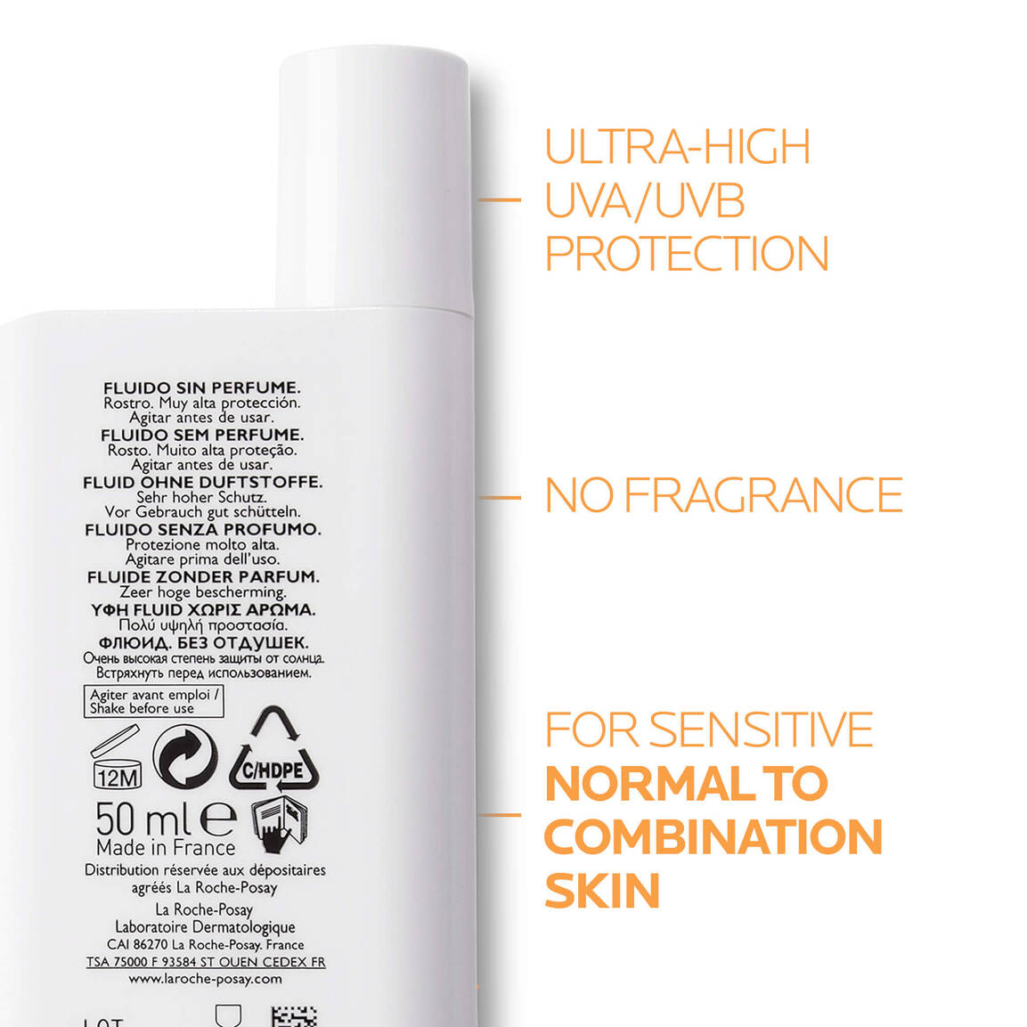 ضدآفتاب صورت La Roche‑Posay Anthelios UVMUNE 400 Invisible Fluid SPF50+ – مخصوص پوست حساس - تصویر 3