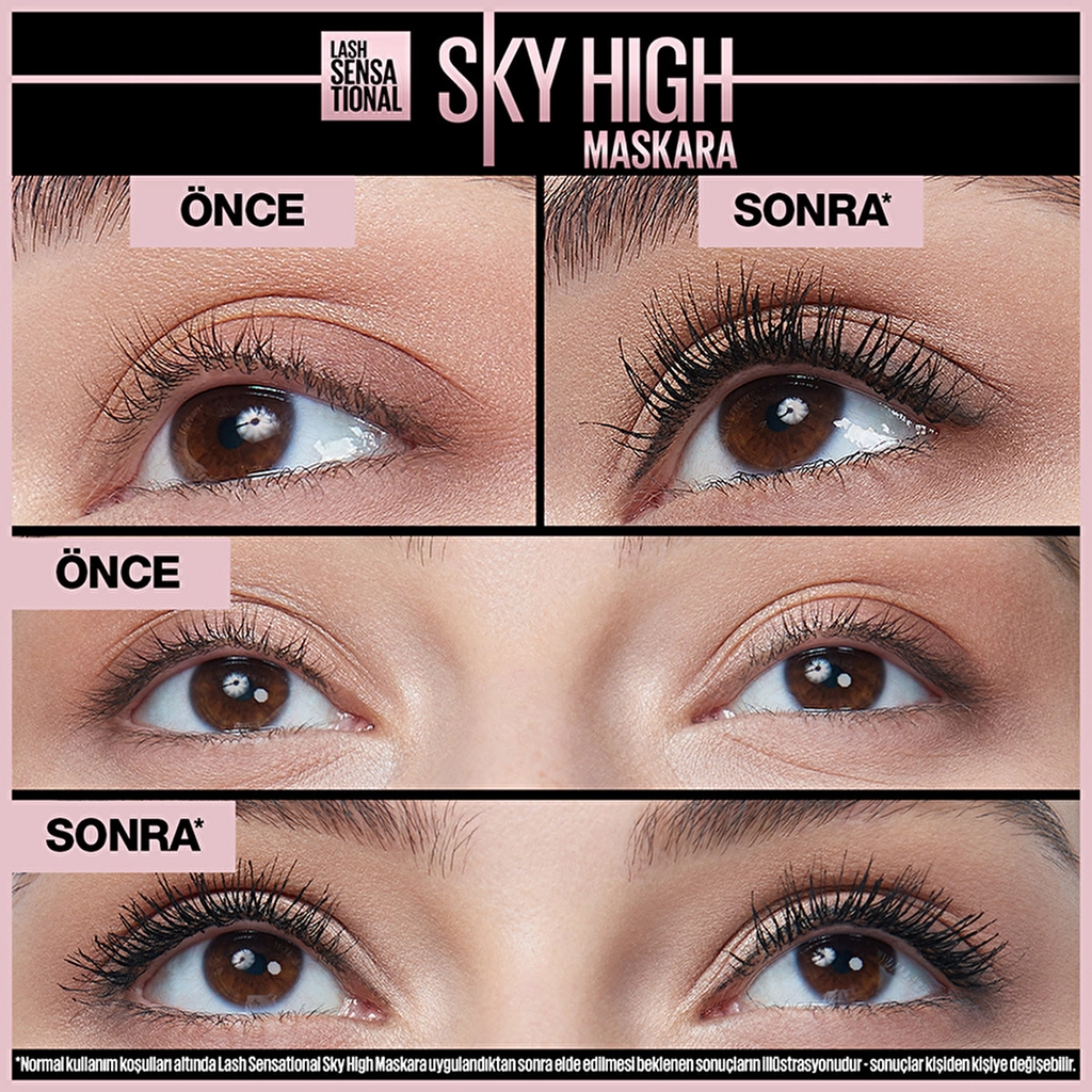 ریمل ضدآب میبلین Sky High مشکی | حجم و طول بی‌نظیر مژه - تصویر 2