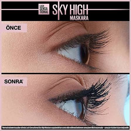 ریمل ضدآب میبلین Sky High مشکی | حجم و طول بی‌نظیر مژه - تصویر 3