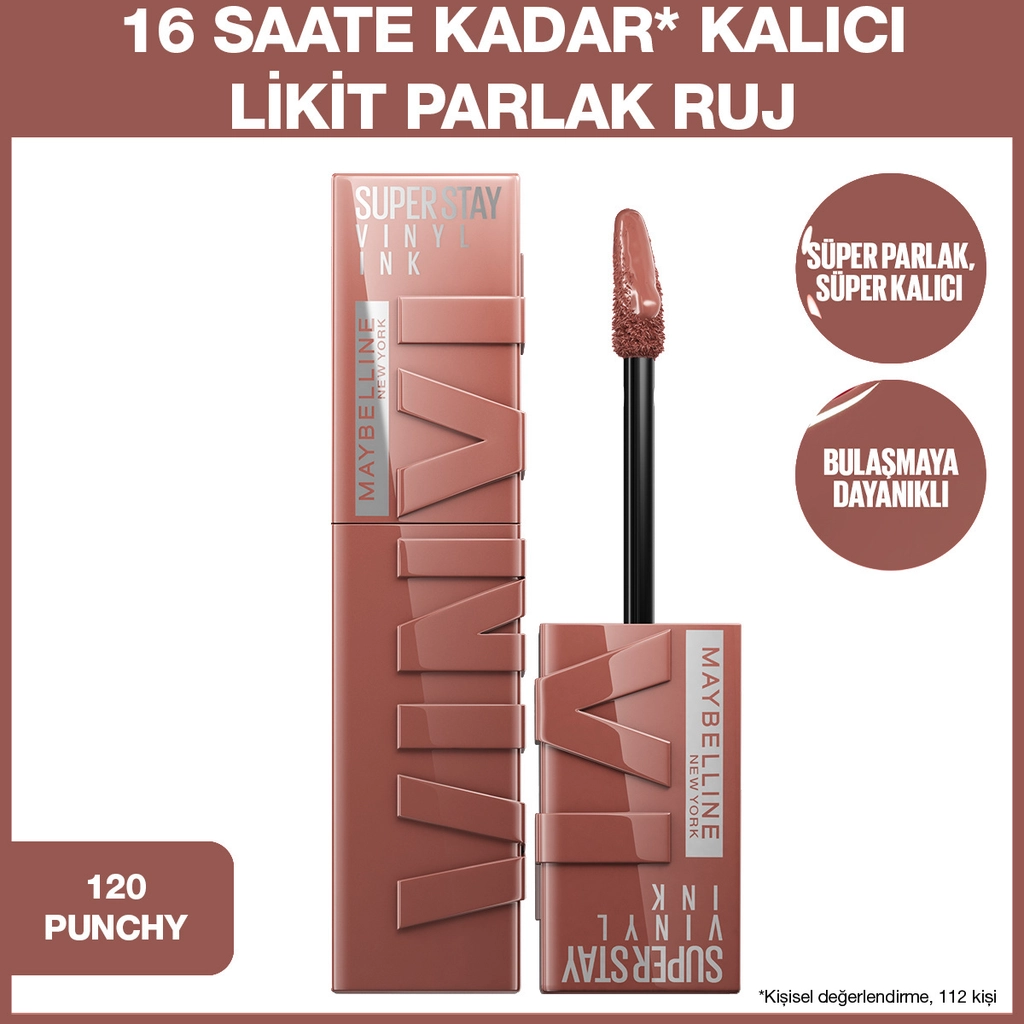 رژ لب مایع براق میبلین Super Stay Vinyl Ink با ماندگاری ۱۶ ساعته