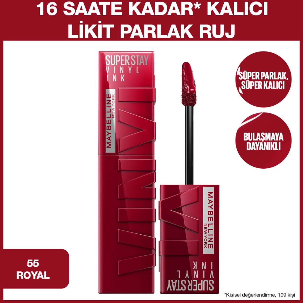 رژ لب مایع براق میبلین Super Stay Vinyl Ink با ماندگاری ۱۶ ساعته - تصویر 13