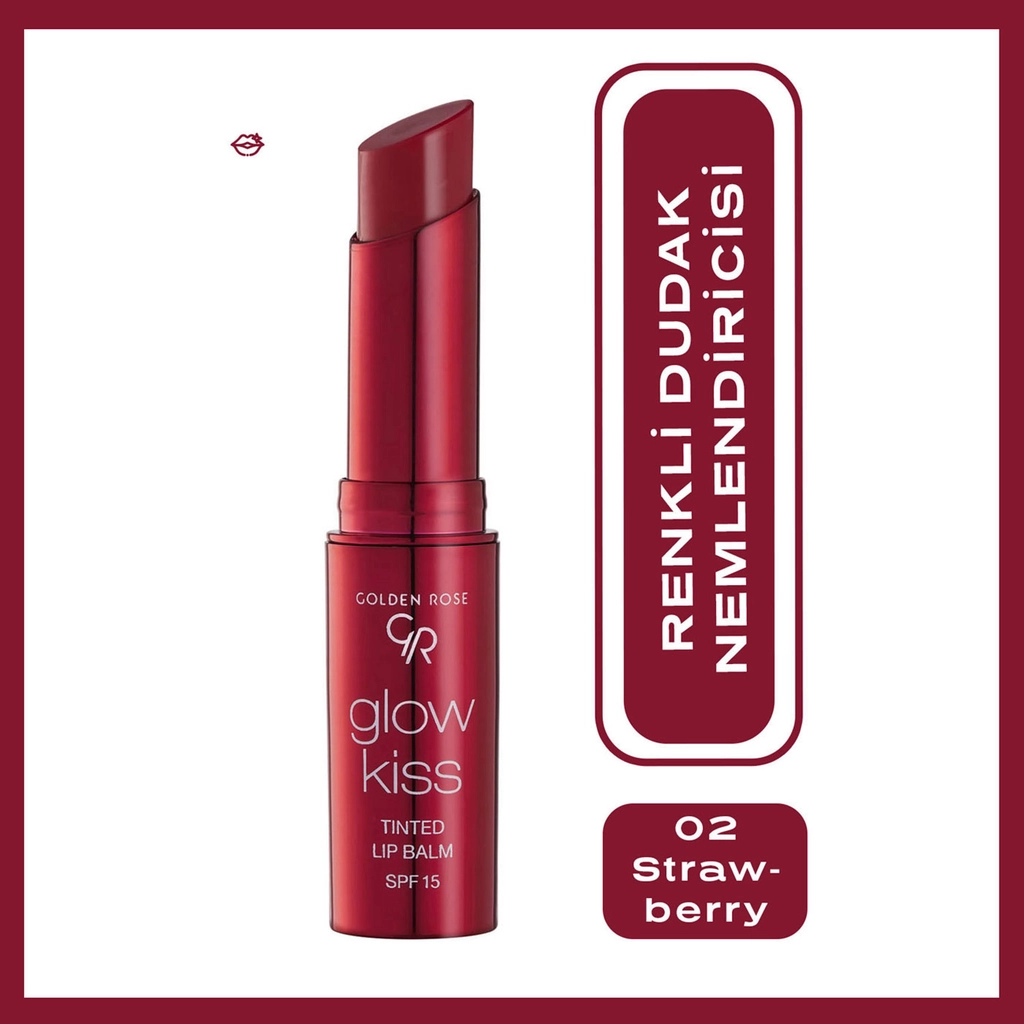 بالم لب رنگی گلدن رز Glow Kiss - آبرسان و نرم‌کننده لب - تصویر 3