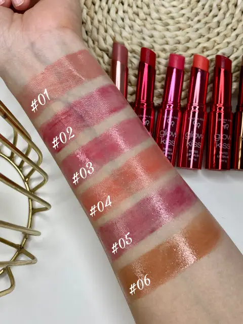 بالم لب رنگی گلدن رز Glow Kiss - آبرسان و نرم‌کننده لب - تصویر 7