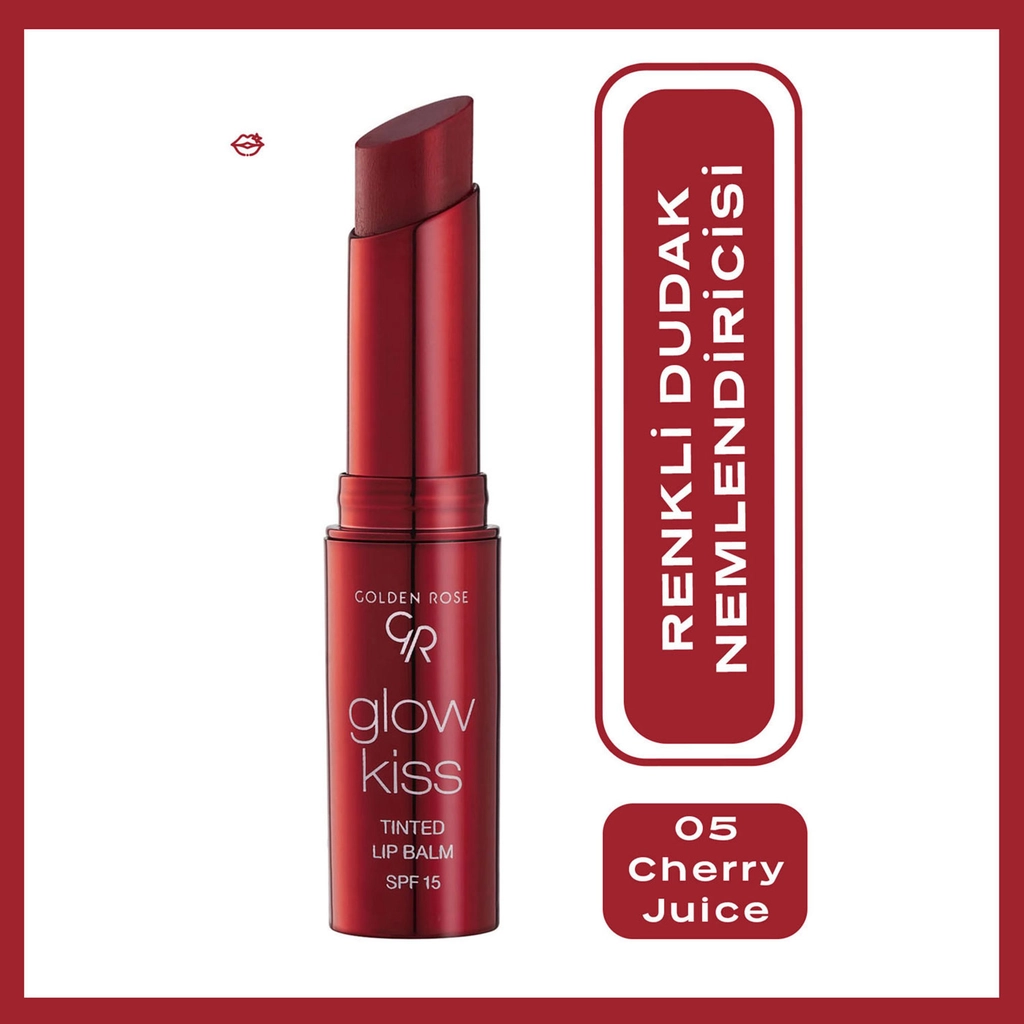 بالم لب رنگی گلدن رز Glow Kiss - آبرسان و نرم‌کننده لب - تصویر 11