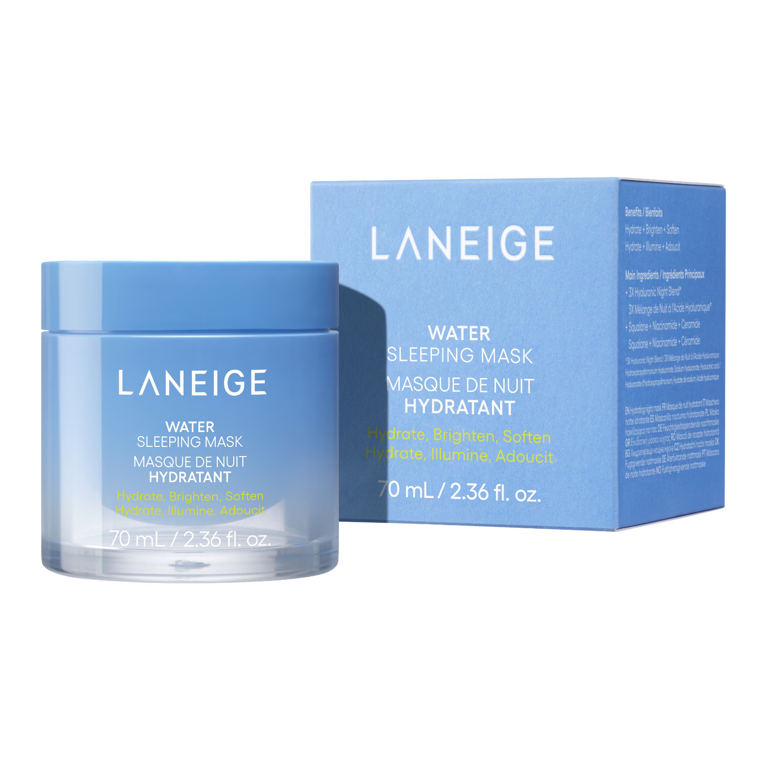 ماسک شب آبرسان Laneige Water Sleeping Mask | رطوبت‌رسان و شاداب‌کننده پوست (۷۰ میل) - تصویر 2