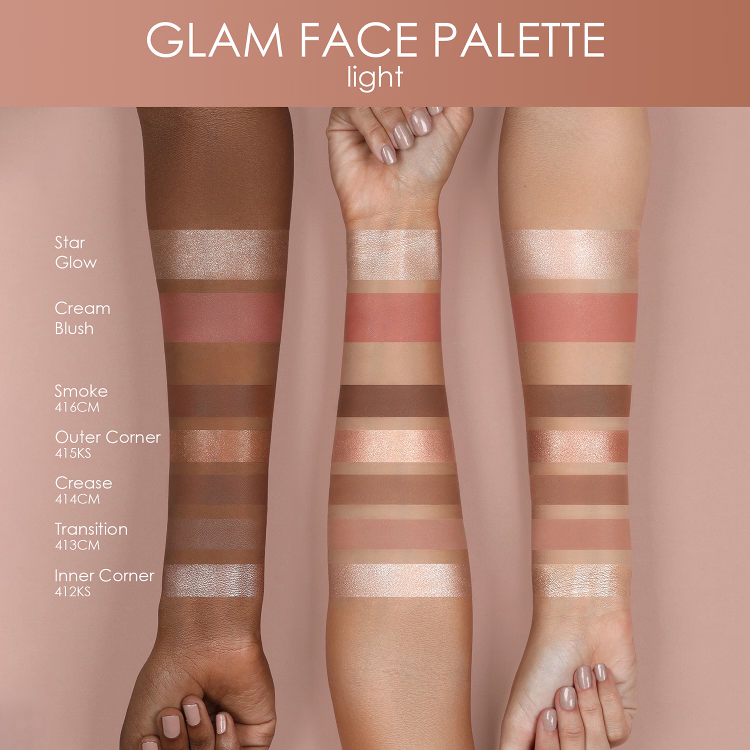 پالت صورت و چشم Natasha Denona Glam Face | سایه، رژگونه و هایلایتر - تصویر 2