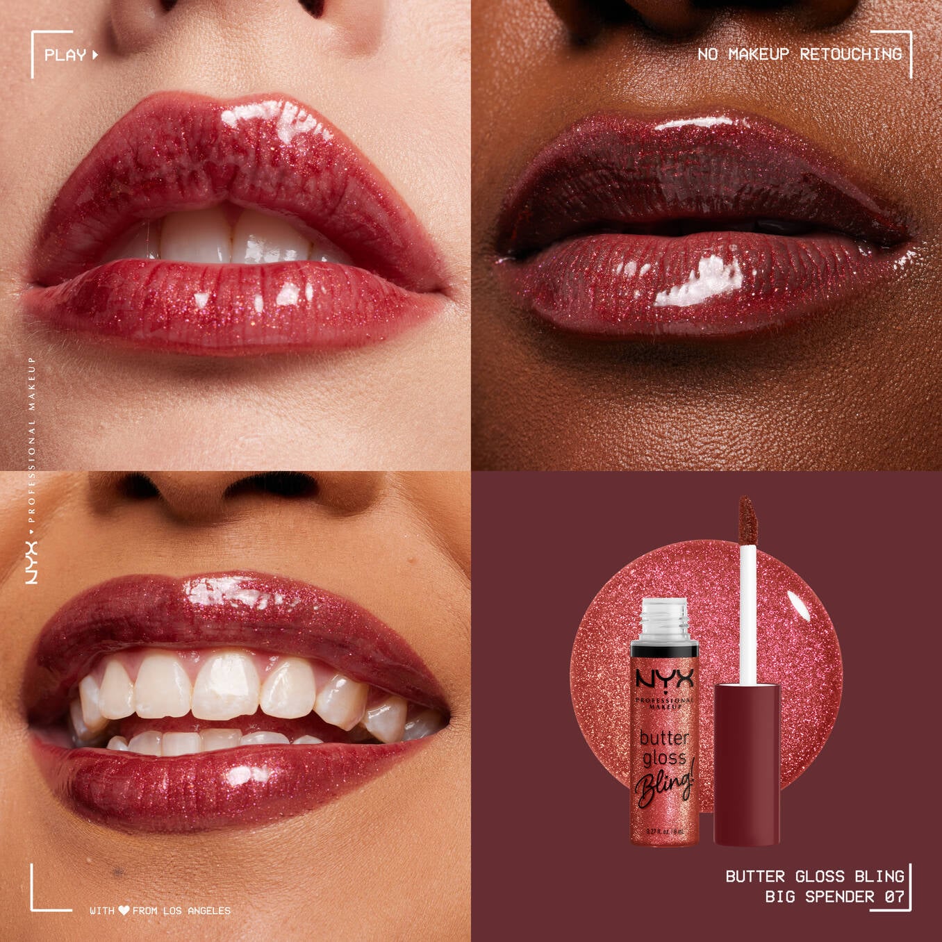 برق لب NYX Butter Gloss Bling - تصویر 2