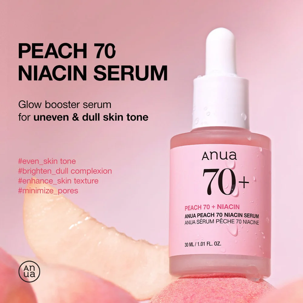 سرم روشن‌کننده آنوا Peach 70 Niacin Serum 30 میل | آبرسان و ضد لک - تصویر 2