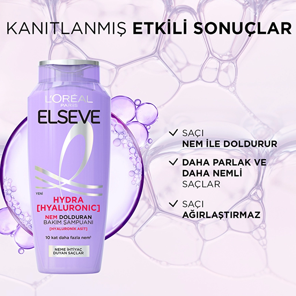 شامپو آبرسان لورآل Elseve Hydra Hyaluronic 300 میل | آبرسان موهای خشک - تصویر 4