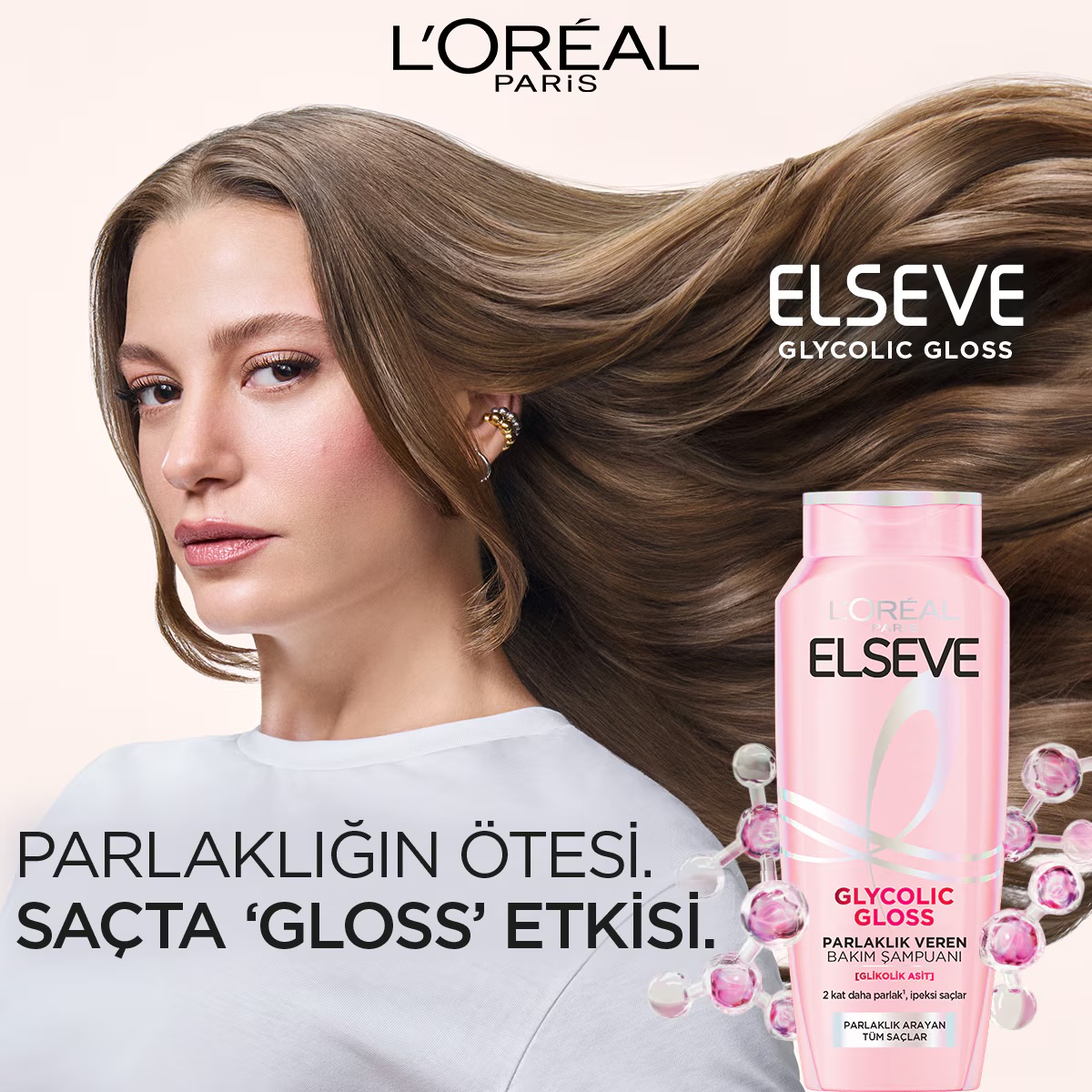 شامپو براق‌کننده مو لورآل Elseve Glycolic Gloss حجم 300 میلی‌لیتر - تصویر 3