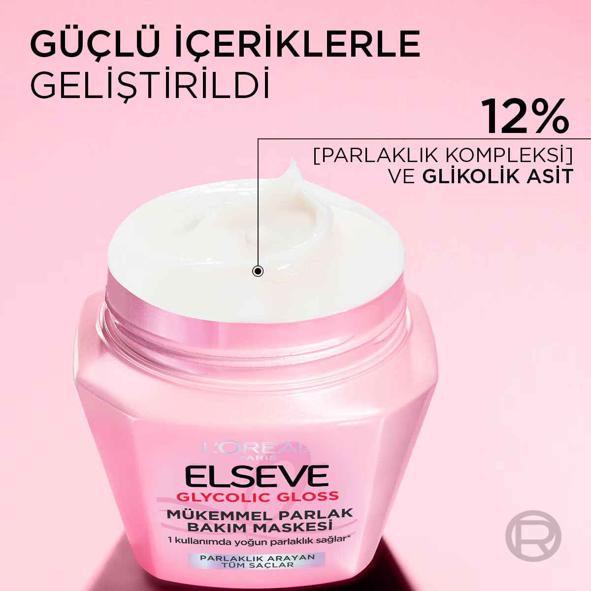 ماسک مو لورآل Elseve Glycolic Gloss براق‌کننده 300 میلی‌لیتر - تصویر 6