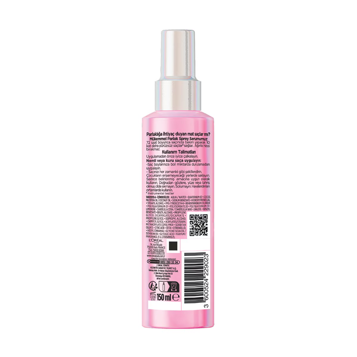 سرم اسپری مو لورآل Elseve Glycolic Gloss براق‌کننده 150ml - تصویر 2