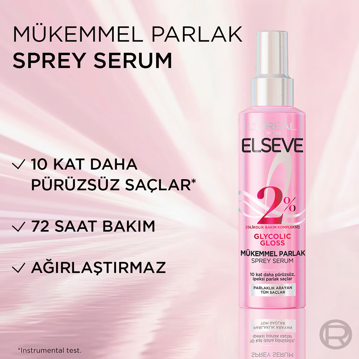 سرم اسپری مو لورآل Elseve Glycolic Gloss براق‌کننده 150ml - تصویر 4